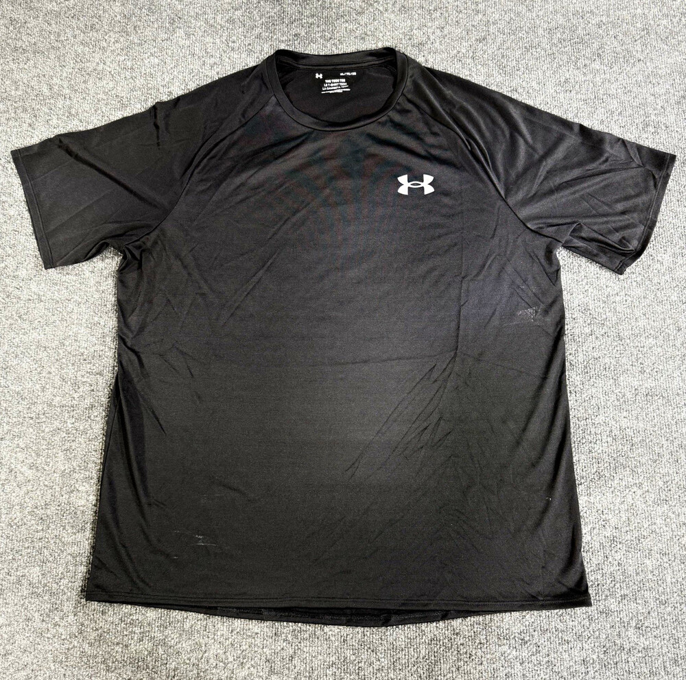 Under Armour Mens Tech Tee Size XL Black Short Sleeve Crew Neck Athletic